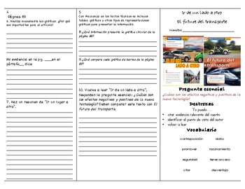 Preview of Maravillas Grade 5 Unidad 1 semana 5 reading Trifold