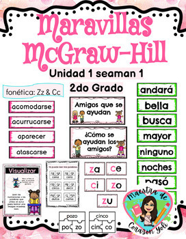 Preview of Maravillas McGraw-Hill Unidad 1 Semana 1 (2nd Grade) Unit 1 week 1