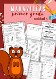 Maravillas Primer Grado: Unidad 5 Activities (Spelling, Li