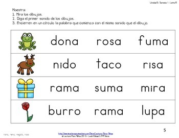 Letra R Ra Re Ri Ro Ru Silabas By Lectura Para Ninos Tpt