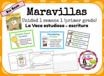 Preview of Maravillas Unidad 1 Semana 1 (Reading Strategy, Writing) Key detail+ Visualizing