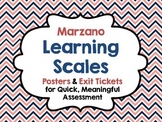 Marzano Learning Scales:Posters & Exit Tickets for Quick, 
