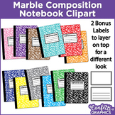 Marble Composition Notebook Rainbow Colors 14 Piece Set Cl