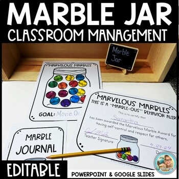 Preview of Marble Jar Classroom Management Tools | EDITABLE