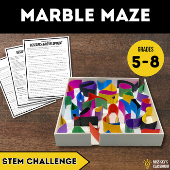Preview of Marble Maze STEM Activity using Engineering Design Process & Scale Drawing