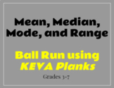 Marble Run Time Trials using KEVA Planks - Mean, Median, M