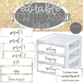 Marble Sterilite Drawer Labels (Editable) - Marble and Gol