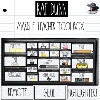 Preview of Rae Dunn Teacher Toolbox Labels (With and Without clipart)
