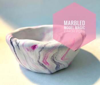 Preview of Marbled Model Magic Pinch Pots: Presentation and Handouts