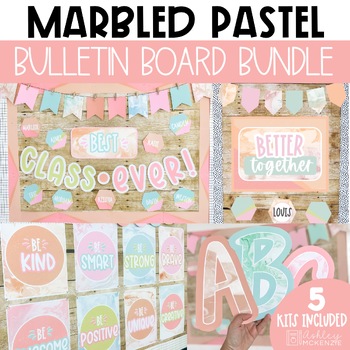 Pastel bulletin board letters