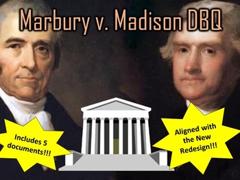 Preview of Marbury v. Madison DBQ Landmark Case AP GOV