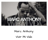 Marc Anthony - Vivir Mi Vida - Song Sheet - Música para la