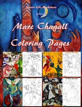 Preview of Marc Chagall Coloring Pages (Portrait)