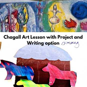 Preview of Marc Chagall Expressionist Circus Art lesson K 6th Grade History Common Core