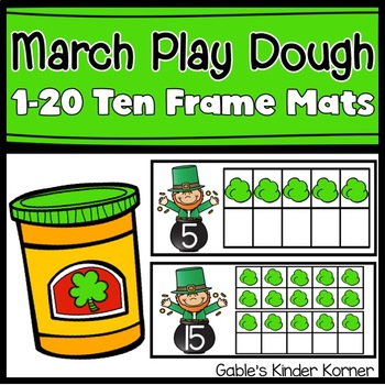 March Play-Doh Mats {1-20 and Make 10}