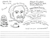 March 14 Albert Einstein's Birthday worksheet