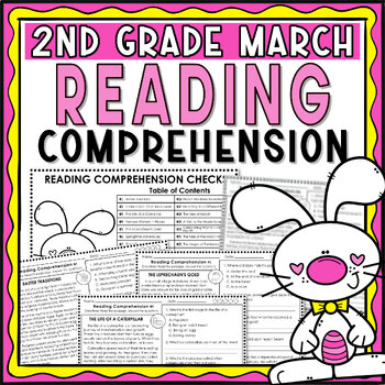 Preview of March - 2nd grade Reading Passages with Comprehension Questions