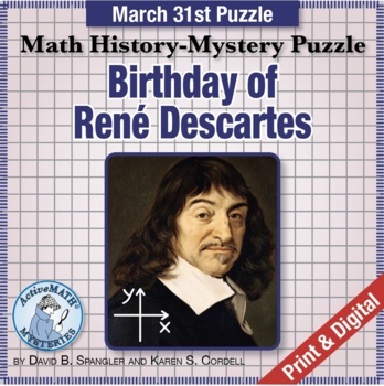 Preview of March 31 Mathematicians Puzzle: René Descartes | Geometry & Algebra
