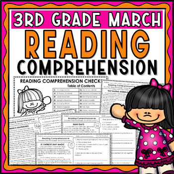 Preview of March - 3rd grade Reading Passages with Comprehension Questions