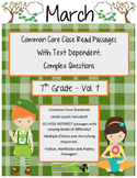 March 7th Common Core Close Read & Comprehension Passages 
