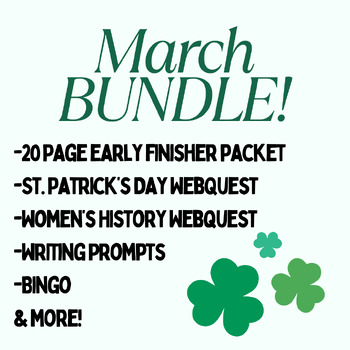 Preview of March Activities Bundle!