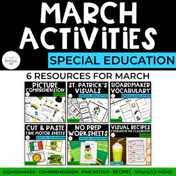Preview of March Activities Bundle | Special Education