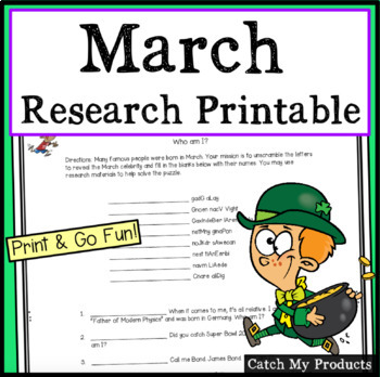 Preview of March Worksheet Research