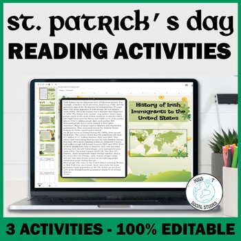 Preview of March Activities St Patrick's Day Reading Comprehension