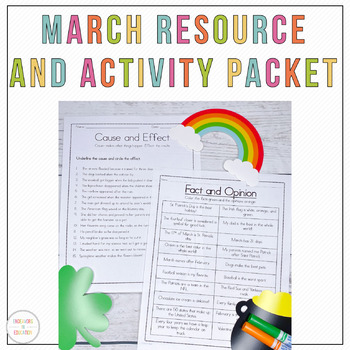 Preview of March Activities Worksheets and Centers | Packets for Fast Finishers