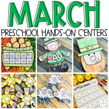 Preview of March Activities and Math and Literacy Centers and Crafts St. Patrick's Day