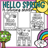 March Activity - 15 Different Spring Themed Coloring Pages!