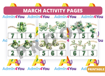 Preview of March Activity Pages