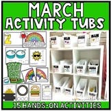 March Activity Tubs Morning Bins Kindergarten St. Patrick's Day