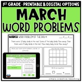 March Addition & Subtraction Word Problems for 1st Grade