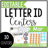 March Alphabet Centers: Editable Letter ID Centers