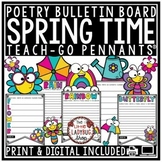 March April Spring Poetry Month Writing Bulletin Board Acrostic Poem Craftivity