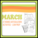 March Articulation Activities - 4 Low Prep Activities for 