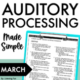 March Auditory Processing and Auditory Memory Activities
