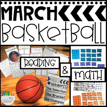 Preview of March Basketball Math & Literacy + SALT IN HIS SHOES