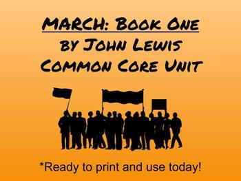 Preview of March: Book One Common Core Unit