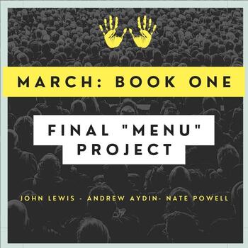 Preview of March: Book One Final "Menu" Project (John Lewis) Choice Project