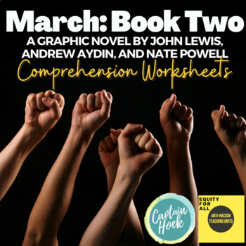 Preview of March Book Two Civil Rights Movement Worksheets (Comprehension Assessments)