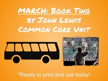 Preview of March: Book Two Common Core Unit