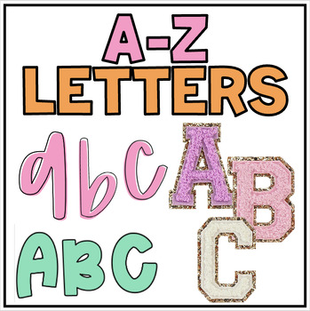 Preview of March Bulletin Board Decor A-Z letters