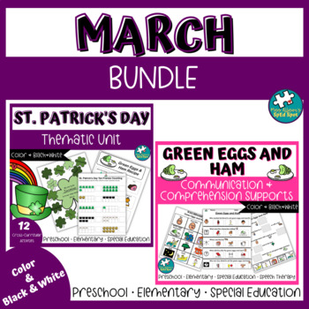 Preview of March Bundle for Thematic Groups, Reading, and Communication Skills
