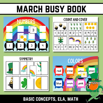 Preview of March Busy Book | St. Patrick's Day Busy Book