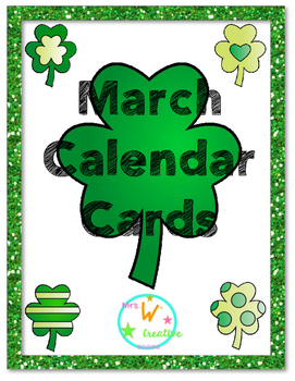 March Calendar Cards by Mrs W's Creative Class | TPT