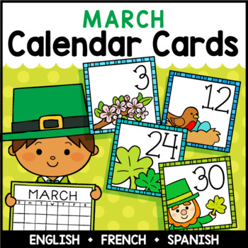 March Calendar Cards by LittleRed | TPT