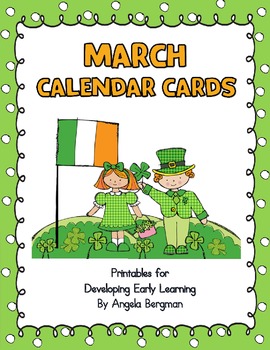 Preview of March Calendar Cards - FREEBIE