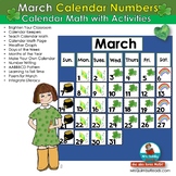 March Calendar Number Cards | Calendar Math Activities